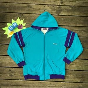 Vintage 90s Hoodie Thermal Lined Zip up Sweatshirt